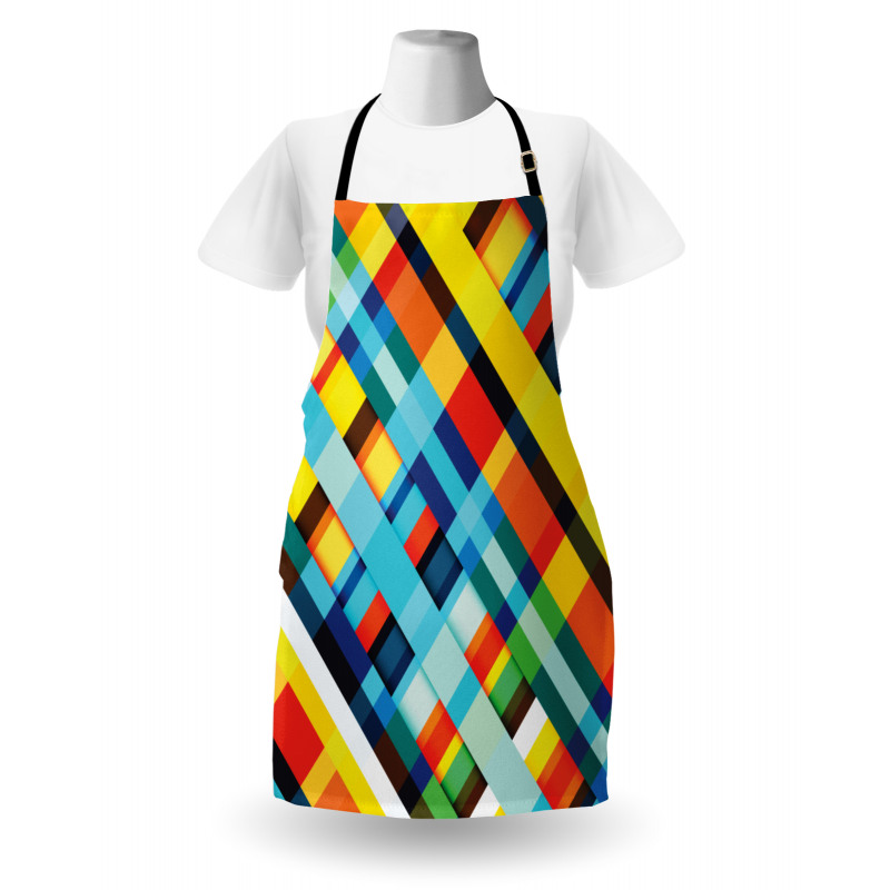 Vivid Retro Lines Apron