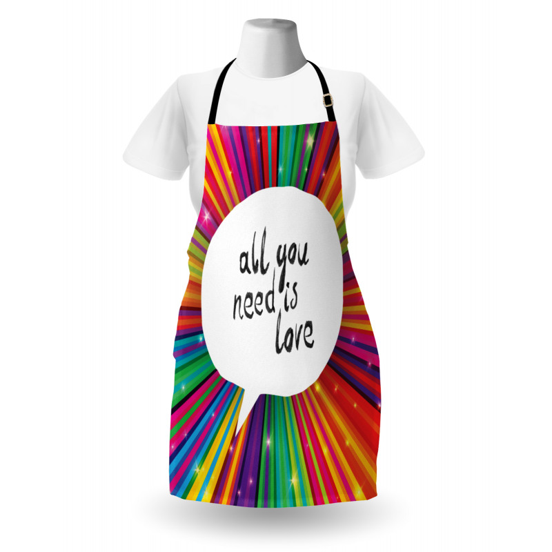 Hippie Retro Words Apron