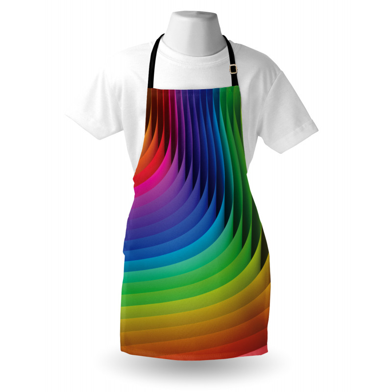 Color Wave Curls Art Apron