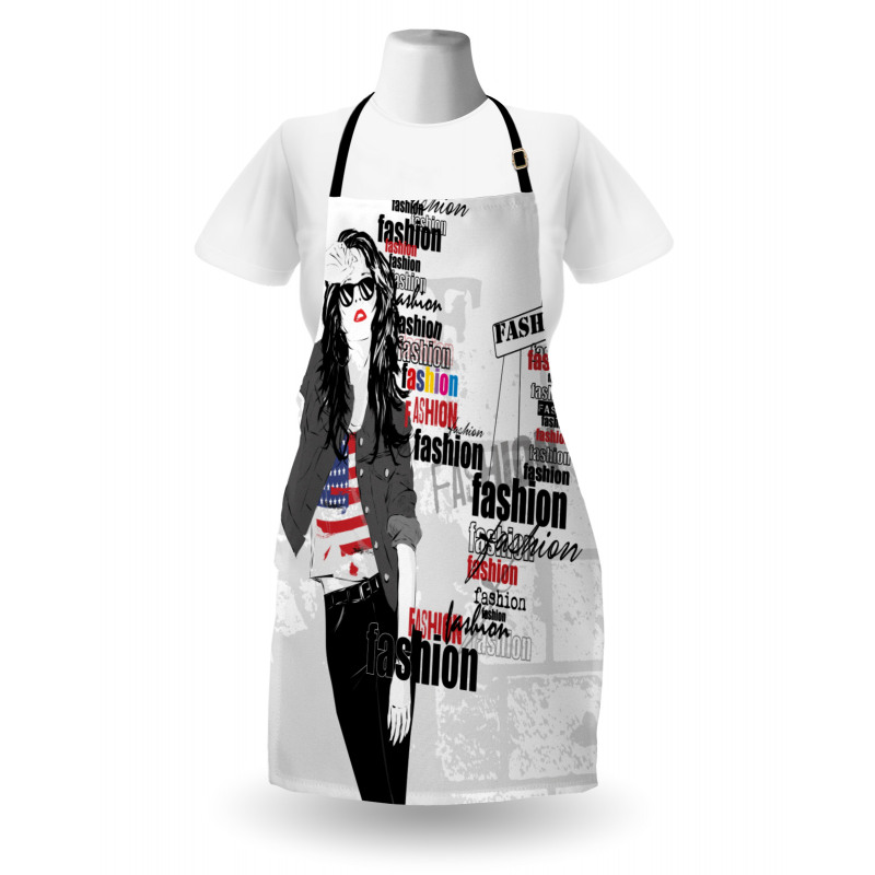 Modern Teen Girl USFlag Apron