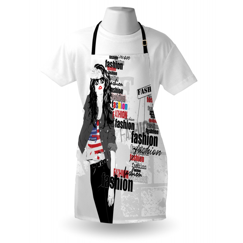 Modern Teen Girl USFlag Apron