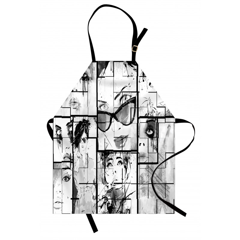 Modern Paris Girl Apron