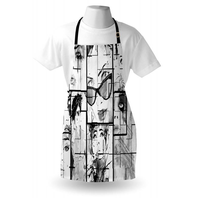 Modern Paris Girl Apron