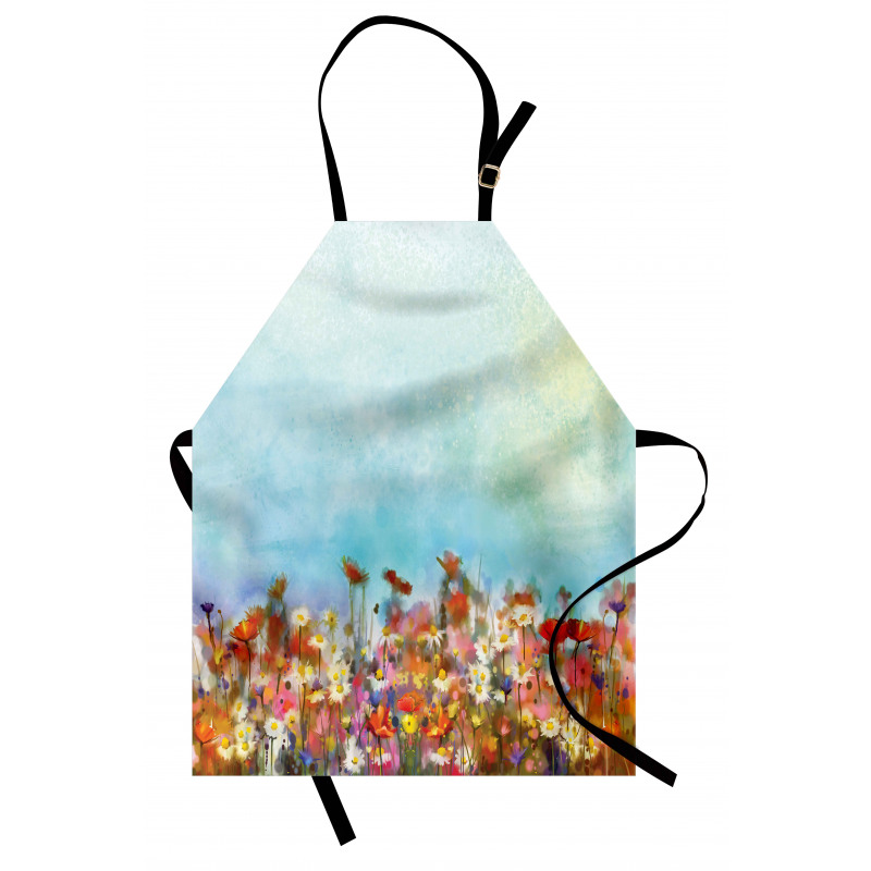 Flower Field Watercolor Apron