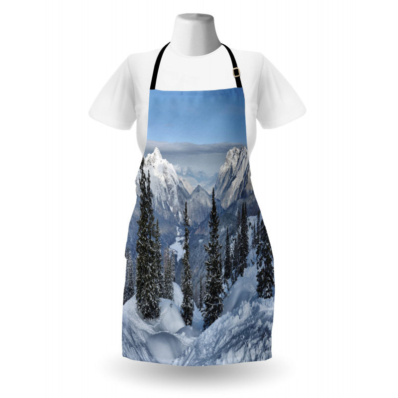 Woodland Snowy Mountain Apron