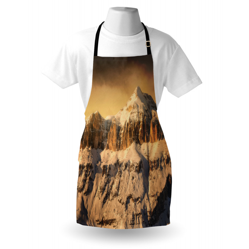 Overcast Sky Mountain Apron