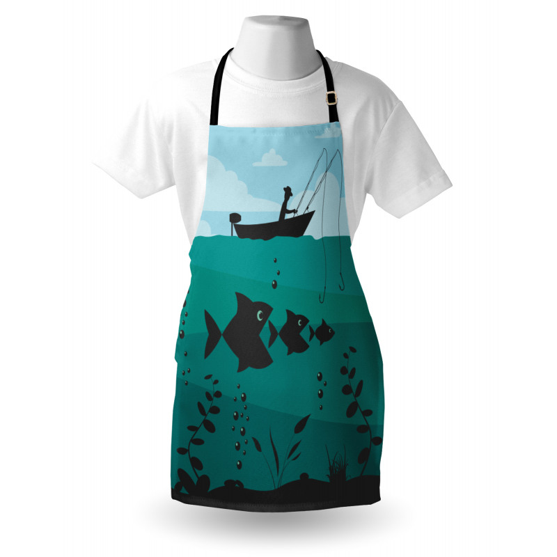 Fishing on Boat Nautical Apron