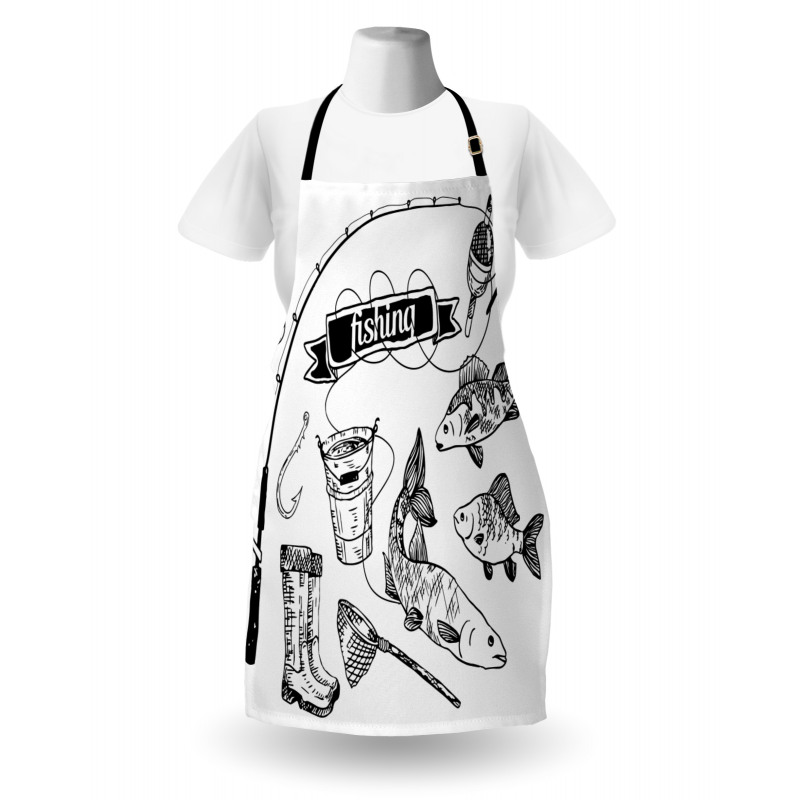 Hand Drawn Animals Apron