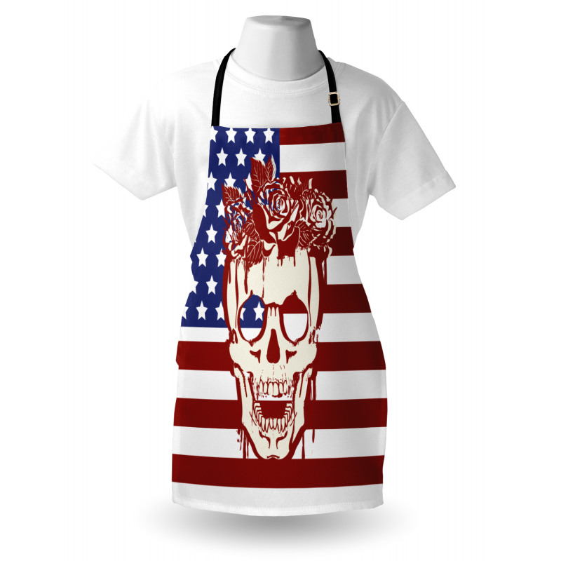 Skull Flowers Apron