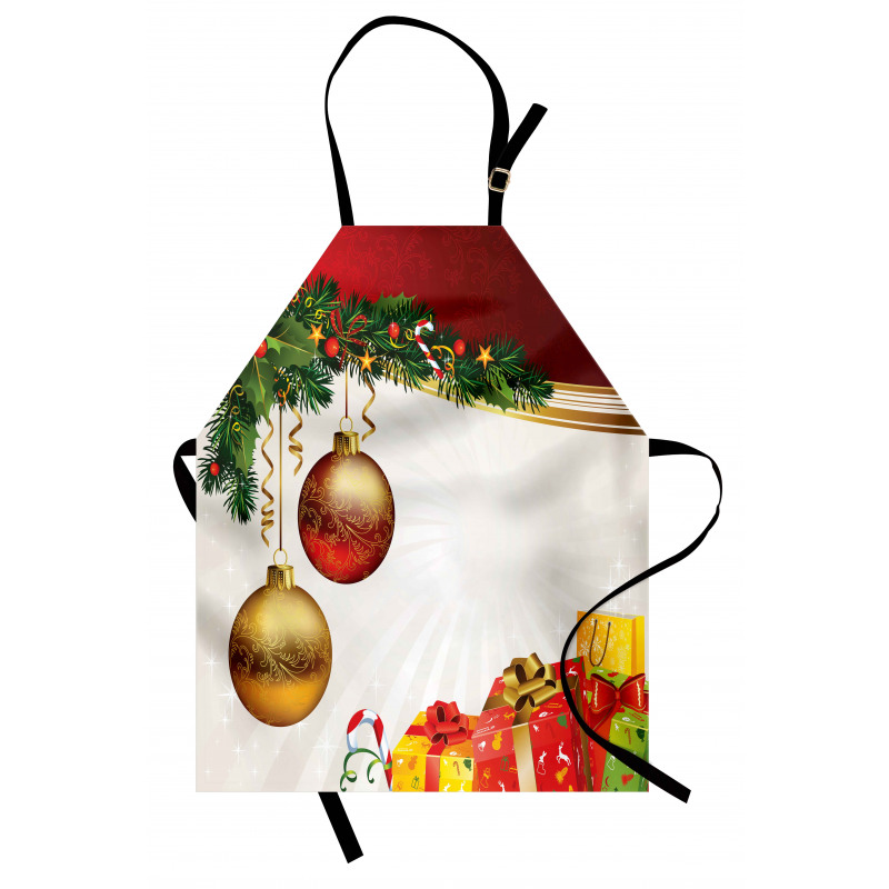 Yule Eve Balls Baubles Apron