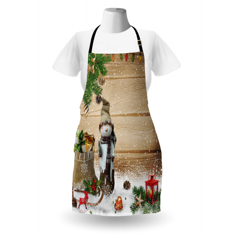 Snowman in the Garden Apron