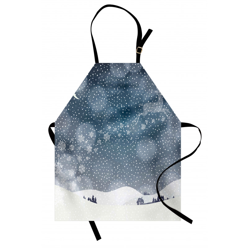 Snowy Landscape at Night Apron