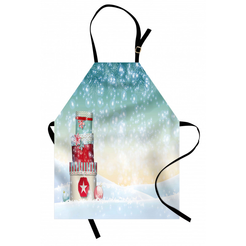 Happy Noel Gift Boxes Apron