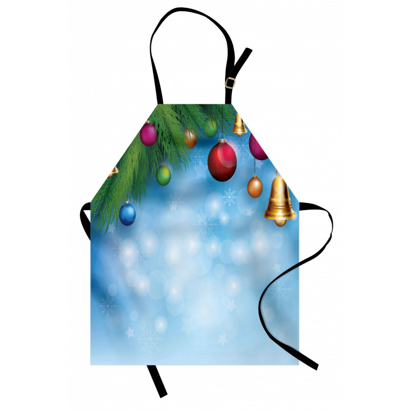 Pine Branches Noel Balls Apron