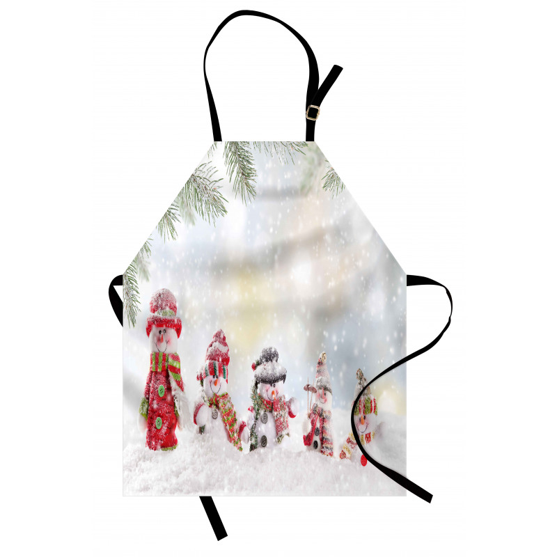 Little Snowmen in Snow Apron