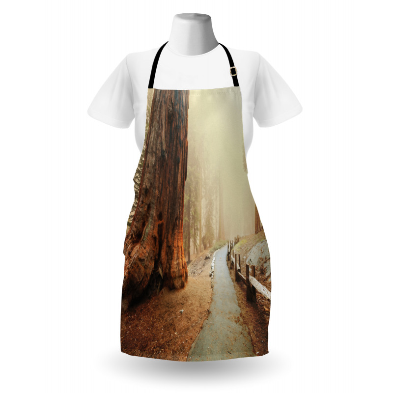 Foggy Forest Woods Apron