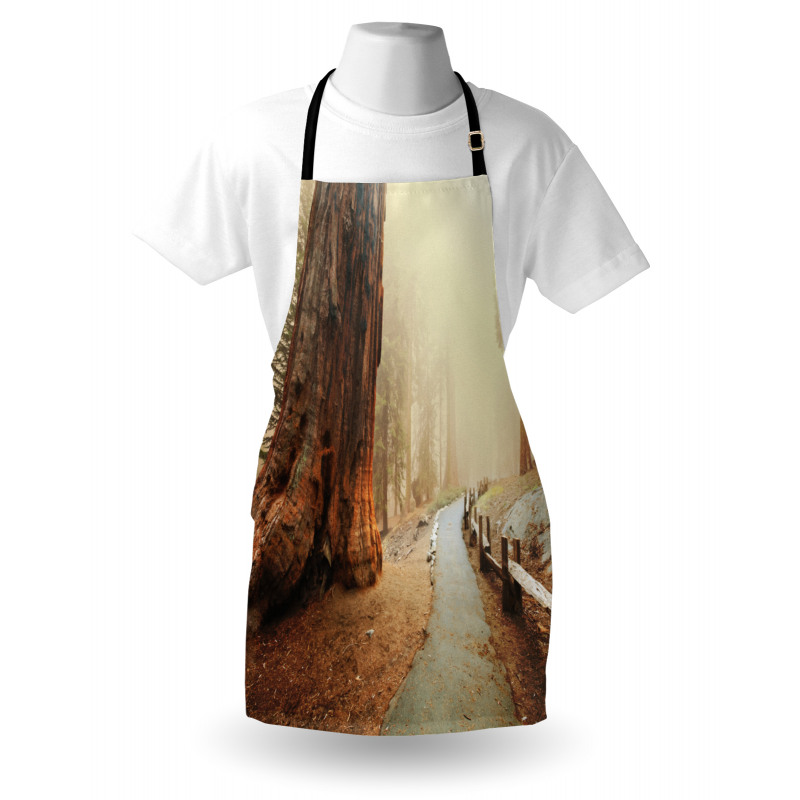 Foggy Forest Woods Apron