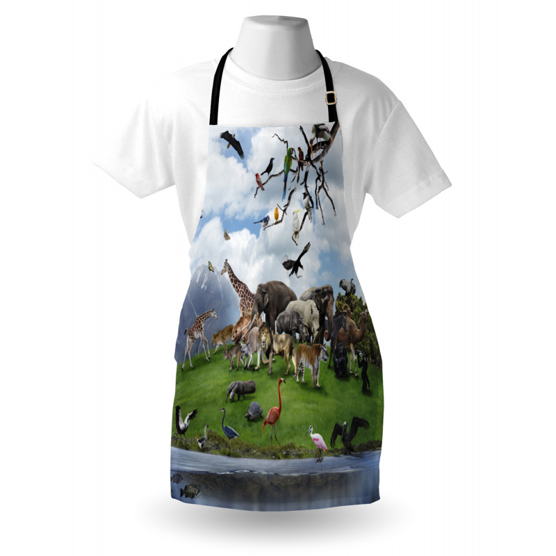 Tropic Animal Collage Apron