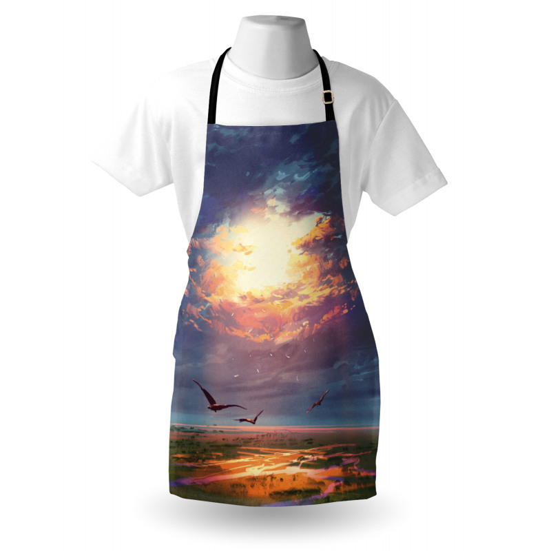 Beaming Sun Clouds Apron