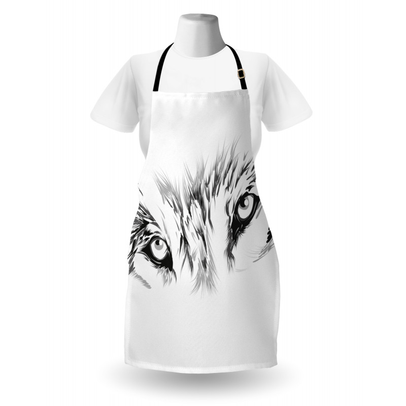 Winter Animal Wild Wolf Apron