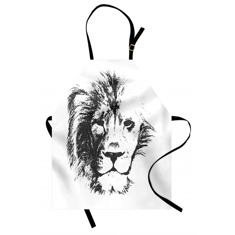 Sketchy Jungle Lion Apron