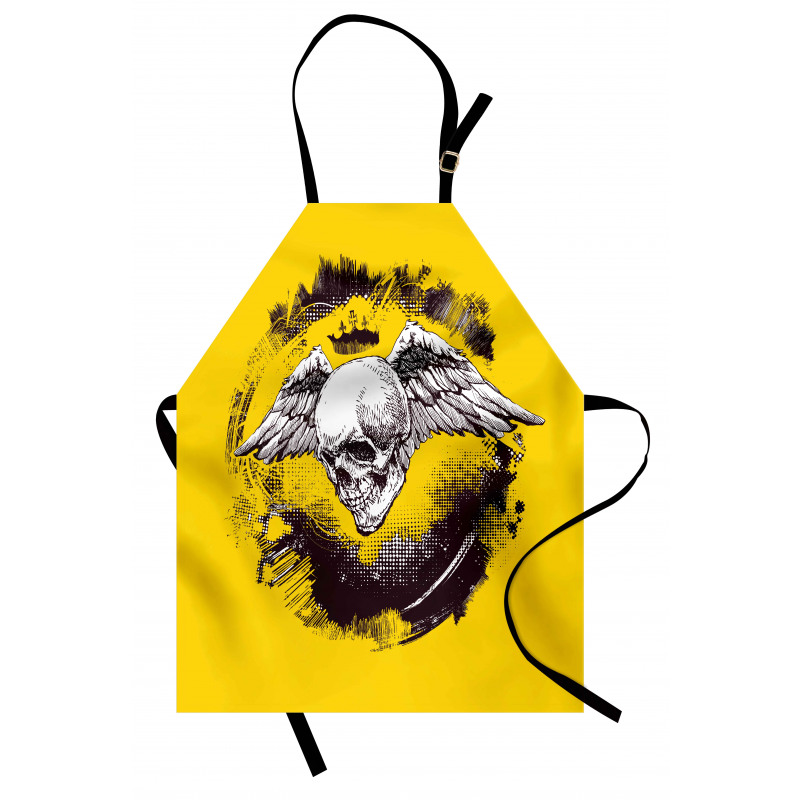 Death Angel Wings Skull Apron