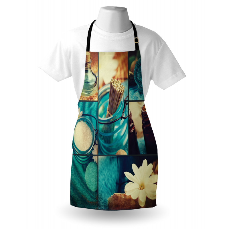 White Daisies Collage Apron