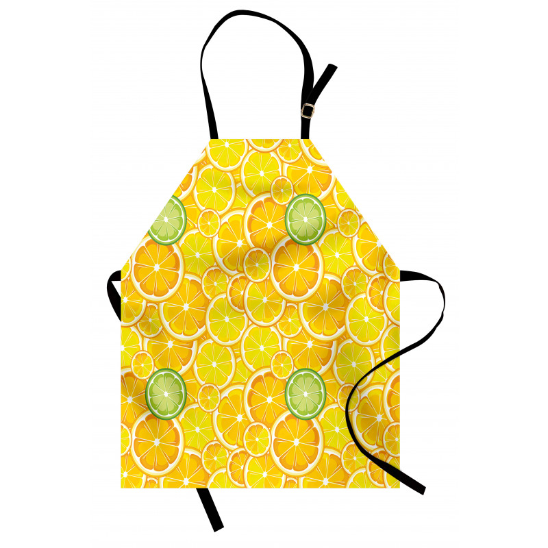 Limon Mutfak Önlüğü Dilimlenmiş Meyve Deseni