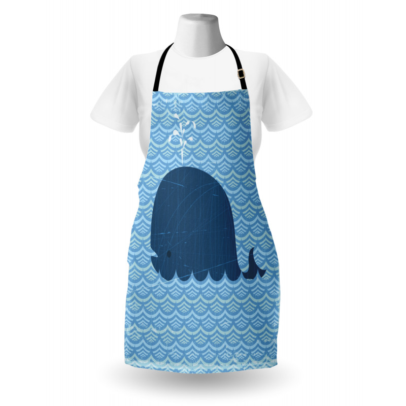 Sea Animal Wavy Patterns Apron