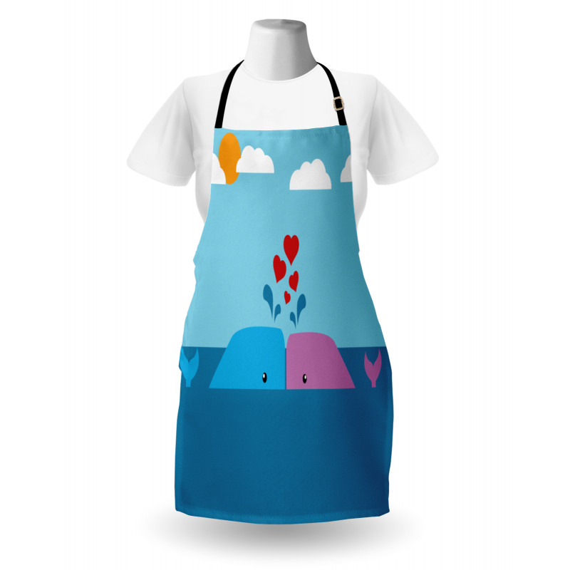 Lover Whales in Ocean Apron
