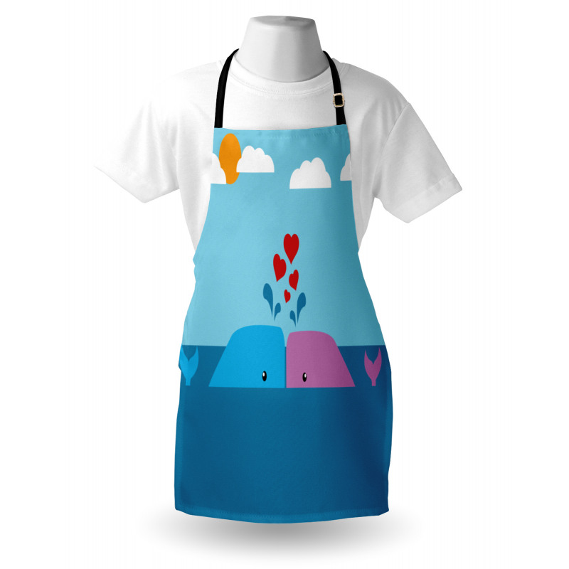 Lover Whales in Ocean Apron