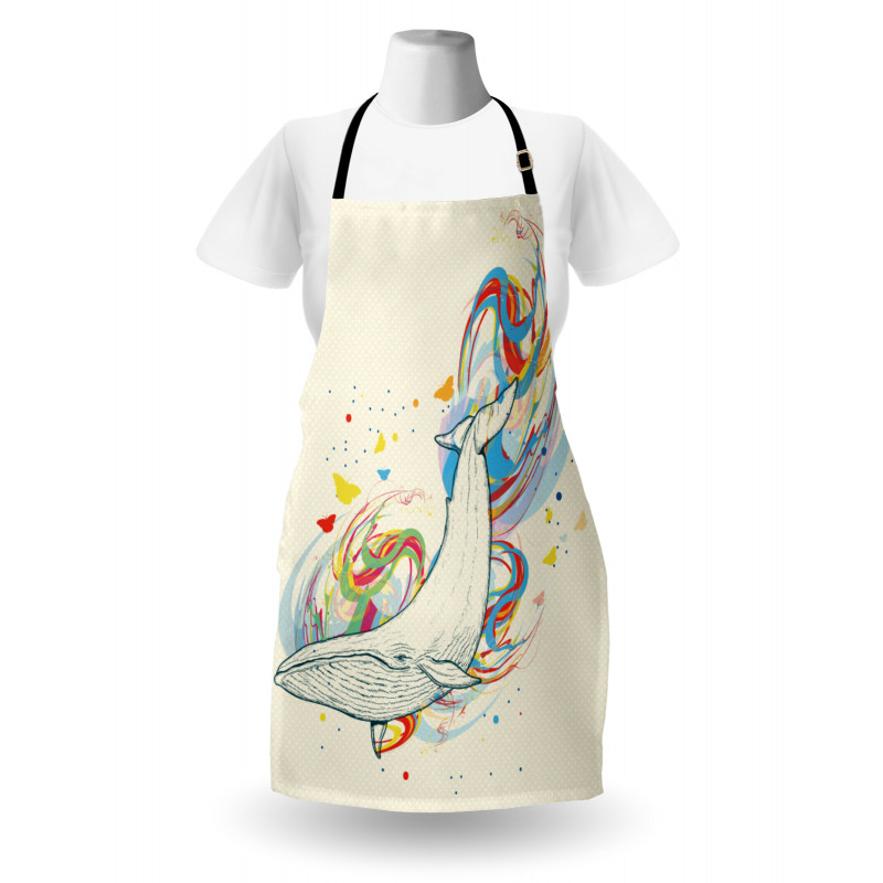 Whale in Ocean Dive Apron