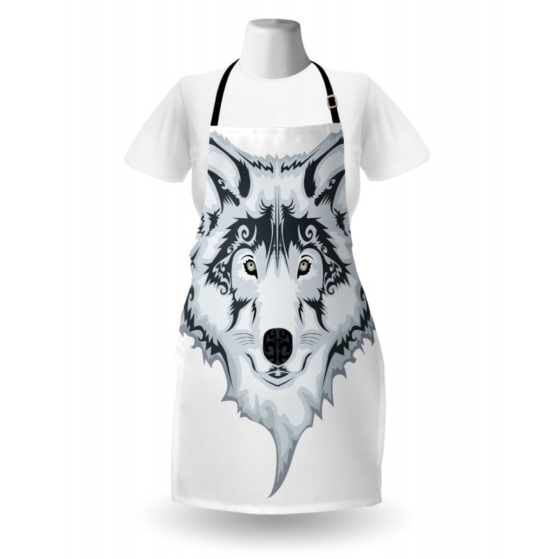 Tibal Wild Wolf Tattoo Apron