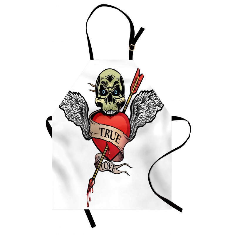 Angel Wings Skull Love Apron