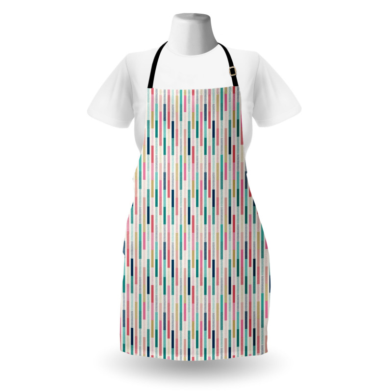 Dotted Bars in Colorful Style Apron