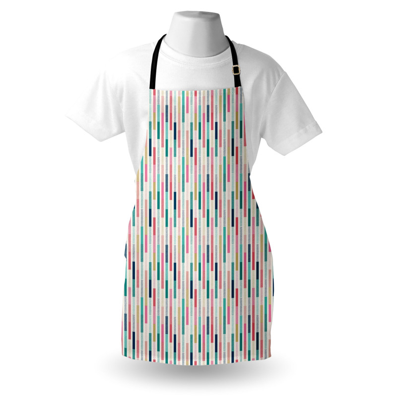 Dotted Bars in Colorful Style Apron