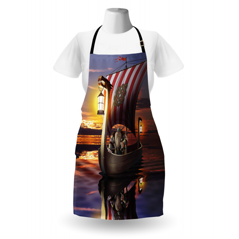 Barbarian Warrior Print Apron