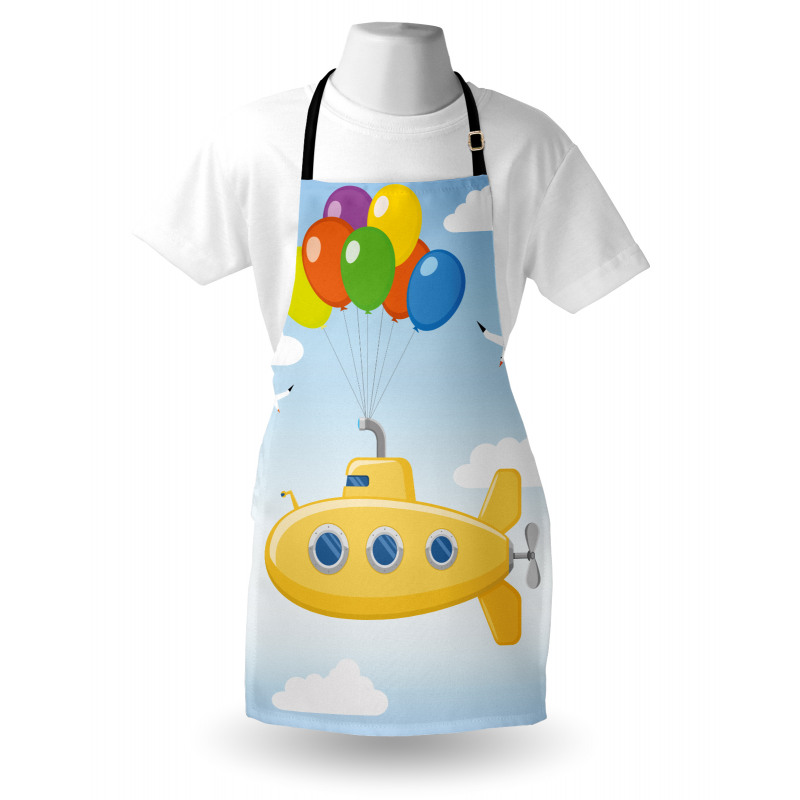 Çocuklar için Mutfak Önlüğü Uçan Denizaltı ve Balon