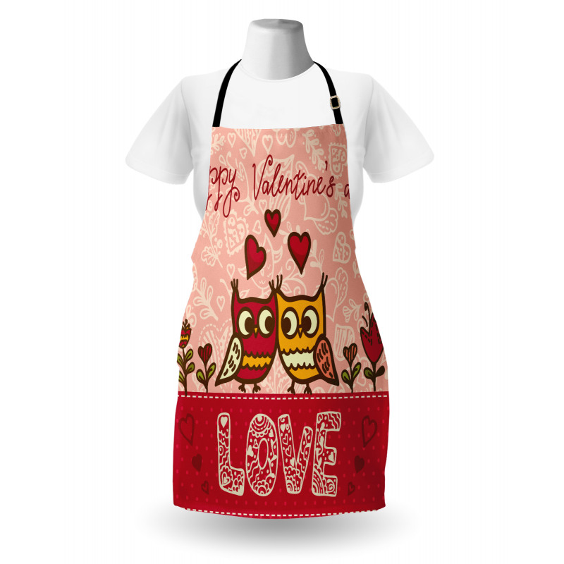 Owls Love Heart Apron