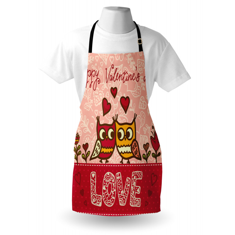 Owls Love Heart Apron