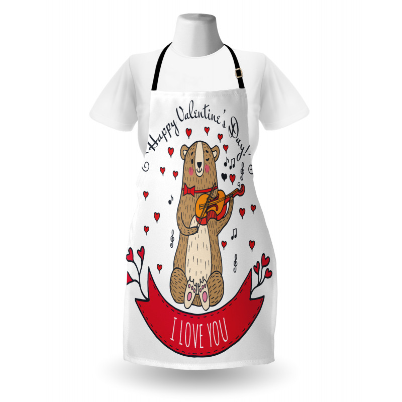 Bear and Violin Apron