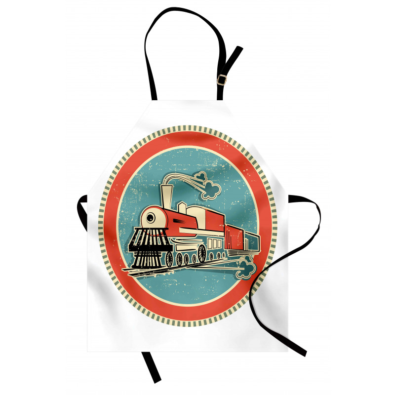 Retro Train Art Apron