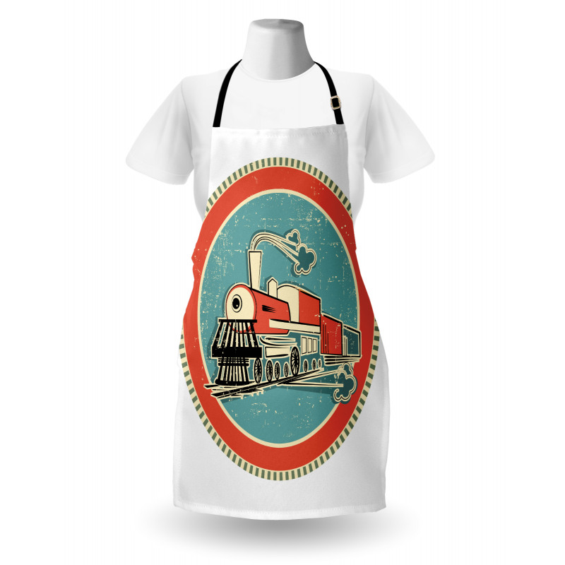 Retro Train Art Apron