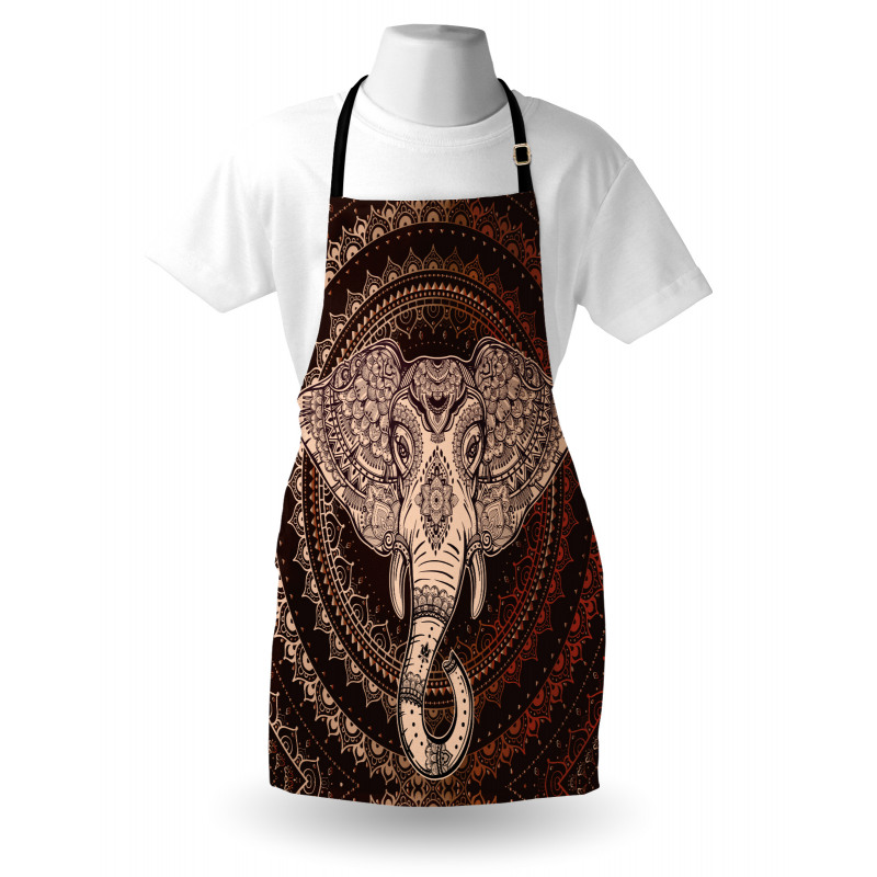 Oriental Elephant Head Apron