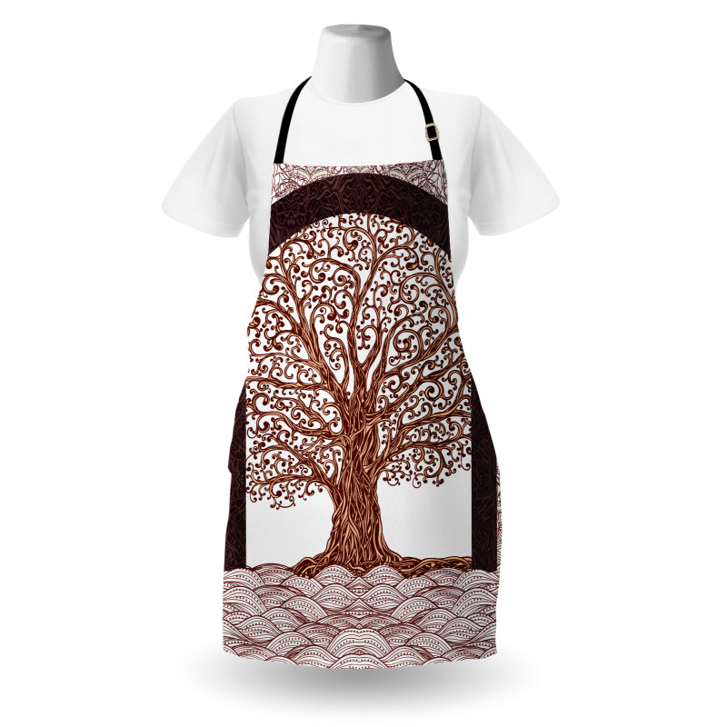 Sketchy Modern Waves Apron