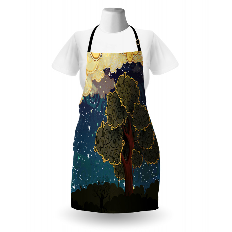 Vİbrant Starry Night Apron