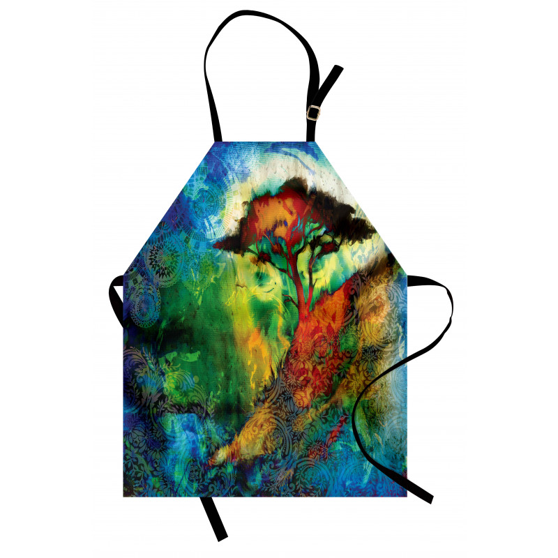 Eastern Grunge Trees Apron