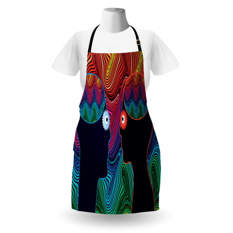 Floral Eyes and Stripe Apron