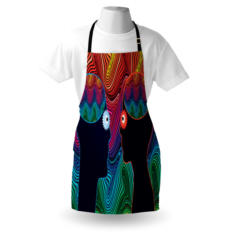 Floral Eyes and Stripe Apron