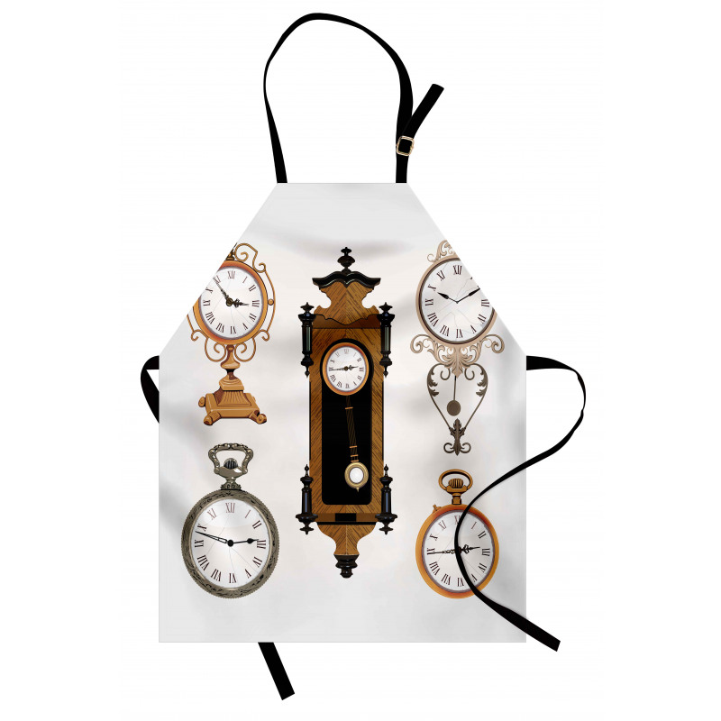 Antique Clocks Pattern Apron